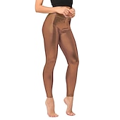 cheap Bottoms-1980s High Waisted Shiny Latex Patent Leggings PU Leather Pencil Pants Disco Women&#039;s Carnival Masquerade Party Bachelorette Party Pride Parade Adults&#039; Pants