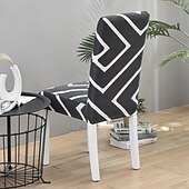 abordables Couverture de chaise de salle à manger-Housse de chaise de cuisine extensible housse de siège de chaise élastique pour salle à manger fête d&#039;hôtel douce durable lavable