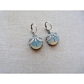 abordables Pendientes-Mujer Pendiente Estilo retro Libélula Vintage Fresco Aretes Joyas Granate / Piedra lunar / Azul vaquero Para Boda Fiesta 2 piezas