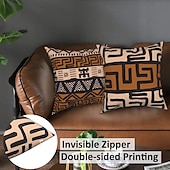 levne boho styl-1 ks Polyester Polštářový potah, Geometrický Retro Vinobraní Cikánský Obdélníkový Zip Polyester Tradiční Klasický