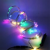 cheap Plug String Lights-5M 500LED 10 Drooping Vine Lights Tree Silver Wire Christmas Decorative Lights Including Outdoor Waterproof Power Supply Suitable for Indoor Decoration Courtyard Party DIY Decoration