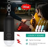 economico Sistemi antieffrazione-autodifesa donne allarme 130db ragazza sicurezza proteggi avviso sicurezza personale urla forte portachiavi allarme di emergenza