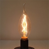 economico Lampadine a incandescenza-40w incandescenza vintage edison lampadine candela e14 c35l dimmerabile decorativo bianco caldo 2300k retro dimmerabile 220-240v