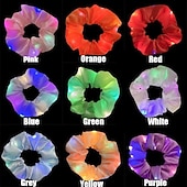 halpa Joululahjat-LED-hohtavat hiusnyörit poninhäntäpäähine joustava hiuslenkki yksivärinen karnevaalijuulasten asusteet