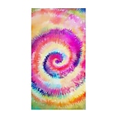 abordables ensembles de serviettes de plage-Serviette de plage tie dye, serviettes de plage de couleur hippie sans sable surdimensionnées, grande serviette de bain douce sup, serviette de bain absorbant l&#039;eau pour hommes, femmes, voyage,