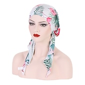 levne Klobouky-ženy tištěné předvázaný šátek elastický muslimský ženský turban měkký klobouk vypadávání vlasů pokrývka hlavy zábal pokrývka hlavy napínací šátek