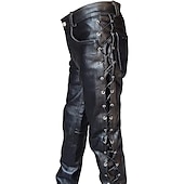 Χαμηλού Κόστους Κάτω-Πανκ &amp; Γκόθικ Μεσαίωνα Steampunk Παντελόνια Παντελόνι μοτοσικλέτας σε ίσιο πόδι Αναβάτες Ποδηλάτες Ανδρικά Καθημερινά Ενηλίκων Παντελόνια