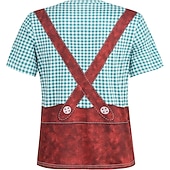 economico Abbigliamento Grafico-T-shirt Lederhosen 3D Bavarese Stile da Strada Corte Grafico per Per uomo Adulti Stampa 3D  per Birra Oktoberfest Feste Casual Quotidiano
