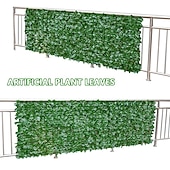 cheap Artificial Plants-1pc Artificial Ivy Privacy Fence Screen 40 X 120 UV-Anti Fake Leaves Vines Grass Wall for Patio Balcony Privacy Garden Wedding Decoration