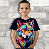 billiga Pojkens 3D-djur-Pojkar 3D Grafisk Djur Panda T-shirt Kortärmad 3D-tryck Sommar Vår Aktiv Sport Mode Polyester Barn 3-12 år Utomhus Ledigt Dagligen Normal