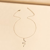 voordelige Kettingen en hangers-1 stuk Kettingen lange ketting For Dames Dagelijks Legering Slang Slang