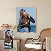 ieftine Imprimate Oameni-Pânză personalizată de artă de perete, tipărituri și poster personalizate de portrete de familie - poster personalizat de familie 30x40cm/12''x16'' cadou personalizat de Valentine făcut la comandă