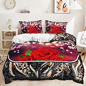 economico Set copripiumino-2 pezzi / 3 pezzi rosa fiore vintage san valentino collezione matrimonio set trapunta due pezzi set tre pezzi include un copripiumino 1 o 2 copricuscini set biancheria da letto