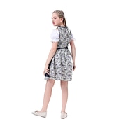 ieftine Dirndl-Halloween Oktoberfest Rochii Dirndl Trachtenkleader bavareză Servitoare Germană Munchen Rochie de costum tradițional Pajiști Pentru femei Fete Pânză în stil tradițional Bluză Rochie Șorț