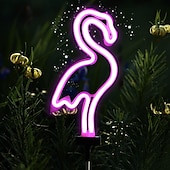economico Illuminazione vialetto-luci solari da giardino luci esterne cactus/fenicottero luci al neon luci esterne impermeabili per la decorazione del percorso del cortile del patio del giardino