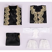 Недорогие Наряды-Ретро Средневековый Эпоха возрождения Пальто Брюки Инвентарь Принц барин Вышивка Вышивка Маскарадный костюм Муж. Королевский Карнавал Маскарад Для вечеринок Венецианский карнавал Взрослые