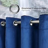 preiswerte Blackout -Vorhang-Verdunkelungsvorhang, Samt, Bauernhaus-Optik, Ösen, IKEA-Serie, Vorhangpaneele für Wohnzimmer, Schlafzimmer, Tür, Küche, Fensterbehandlungen, wärmeisoliert, Raumverdunkelung