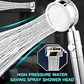 abordables appareils électroménagers-pommeau de douche à haute pression buse de pulvérisation à main à économie d&#039;eau pommeau de douche turbocompressé avec petit ventilateur fournitures de salle de bain
