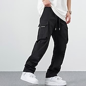 cheap Cargo Pants-Men&#039;s Cargo Pants Cargo Trousers Zipper Pocket Plain Comfort Breathable Outdoor Daily Going out Fashion Casual Black Khaki