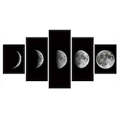 levne Krajiny-nezarámovaný 5 panelů vesmír vesmír země světlo malba plátno umění malba nástěnné umění