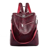 economico Zaini alla moda-zaino multifunzione in pelle da donna - borsa per il ritorno a scuola antifurto di grande capacità in marrone e nero