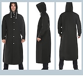 baratos Chapéus de Chuva-Capa de chuva embrulhada para adultos eva, jaqueta protetora para homens e mulheres, equipamento de chuva preto espesso e transparente para pesca de montanhismo