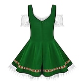 preiswerte Dirndl-Oktoberfest Dirndl Trachtenkleider Strumpf Oktoberfest / Bier Bayerisch Bayerisch Wiesn Traditioneller Stil Wiesn Damen Stoff im traditionellen Stil Hemd Schürze Socken