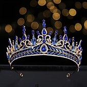 voordelige Accessoires voor haarstyling-luxe barokke kristallen bruids tiara&#039;s strass kroon bruids diadeem bruiloft haaraccessoires voor damesmode-sieraden