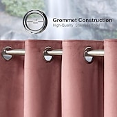 preiswerte Blackout -Vorhang-Verdunkelungsvorhang, Samt, Bauernhaus-Optik, Ösen, IKEA-Serie, Vorhangpaneele für Wohnzimmer, Schlafzimmer, Tür, Küche, Fensterbehandlungen, wärmeisoliert, Raumverdunkelung