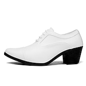 Недорогие Оксфордские туфли-Мужские черные туфли из искусственной кожи на шнуровке с блочным каблуком – стильная официальная обувь для бизнеса, вечеринок и особых случаев