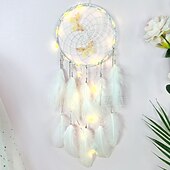 cheap Dreamcatcher-Butterfly Dream Catcher Handmade Gift Feather Hook Flower Wind Chime with One Circle Ornament Wall Hanging Decor Art Boho Style 16x65cm/6.2&#039;&#039;x25.5&#039;&#039;
