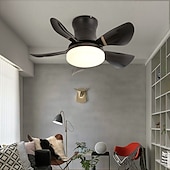 cheap Ceiling Fan Lights-LED Ceiling Fans Dimmable with Remote Contral 82cm Flush Mount Ceiling Lamp Acrylic Lampshade Chandelier Bedroom Living Room