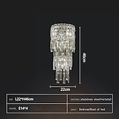 economico Luci da parete-applique da parete per interni cristallo di alta qualità k9 led soggiorno in stile nordico negozi caffè applique da parete in acciaio 110-240v