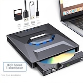 tanie Kable i adaptery-7 w 1 przenośny usb 3.0 ultra-cienka zewnętrzna nagrywarka dvd czytnik napędu odtwarzacz napęd optyczny do akcesoriów do komputerów stacjonarnych laptopa