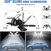 levne LED žárovky bodové-led garážová světla žárovka 6/8/10 panelů 200w 20000lm 6500k led osvětlení obchodu s deformovatelnými panely světlo v suterénu garáže stropní světla