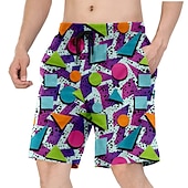 cheap Bottoms-Doll Retro Vintage 1980s Beach Shorts Men&#039;s Costume Vintage Cosplay Vacation Beach Shorts