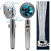 abordables appareils électroménagers-pommeau de douche à haute pression buse de pulvérisation à main à économie d&#039;eau pommeau de douche turbocompressé avec petit ventilateur fournitures de salle de bain