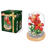 baratos Brinquedos de Montar-Blocos de construção para presentes do dia das mulheres, crie lindos buquês de flores com este kit de construção de flores de 1 peça - perfeito para adultos&amp;amp; crianças! presentes de dia das mães