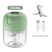 economico Elettrodomestici da cucina-100/250 ml elettrico mini usb aglio schiacciapatate wireless aglio smerigliatrice tritacarne verdure peperoncino tritacarne cibo chopper utensili da cucina