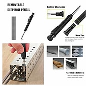 cheap Tool Accessories-Multi-Function Scribing Tool, Construction Pencil, Tiling Pave Woodworking Outlines Circles Profiling Contour Gauge With Woodworking Scribing Pen