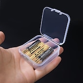 economico Portagioie e porta trucchi-Mini scatole portaoggetti in plastica trasparente da 12 pezzi: perfette per piccoli oggetti, gioielli, ferramenta, artigianato artistico fai da te!