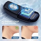 billiga Ansiktsbehandling-bärbar ems ansiktsmassageapparat v-face skönhetsenhet elektrisk formande massageapparat för att ta bort dubbel, smart antisnarkningsreducerande muskelstimulatorenhet