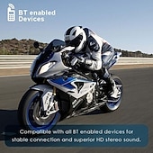 זול אוזניות לקסדת אופנוע-אוזניות לאופנוע Bluetooth קסדת אינטרקום קסדה עמידה למים אוזניות bluetooth 4.1 אביזרי אופנוע