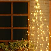 cheap Plug String Lights-5M 500LED 10 Drooping Vine Lights Tree Silver Wire Christmas Decorative Lights Including Outdoor Waterproof Power Supply Suitable for Indoor Decoration Courtyard Party DIY Decoration