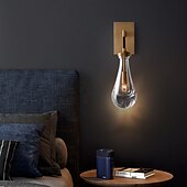 economico Lampade LED da parete-lightinthebox lampada da parete a led in cristallo 17.6 &quot;moderna lampada da parete a led sfondo soggiorno camera da letto comodino 10w alluminio applique da parete per interni illuminazione sconce