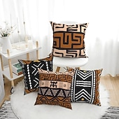 levne boho styl-1 ks Polyester Polštářový potah, Geometrický Retro Vinobraní Cikánský Obdélníkový Zip Polyester Tradiční Klasický