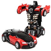abordables véhicules télécommandés-Robot de conversion automatique de collision inertielle de voiture de jouet de déformation d&#039;un bouton pour des enfants