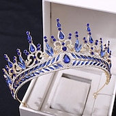 voordelige Accessoires voor haarstyling-luxe barokke kristallen bruids tiara&#039;s strass kroon bruids diadeem bruiloft haaraccessoires voor damesmode-sieraden