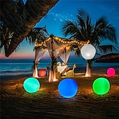 preiswerte Unterwasserlampen-1/2 stücke schwimmende pool lichter im freien solar ball mond lampe ip68 wasserdicht rgb mit fernbedienung für schwimmbad hof garten ktv bar party dekorative urlaub sommer beleuchtung