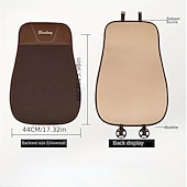 abordables Housses de siège de voiture-coussin de voiture starfire quatre saisons chaise de bureau universelle en lin de coton confortable coussin de siège de voiture sans dossier à double usage